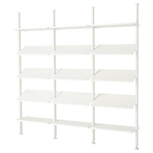 ELVARLI bianco, mobile contenitore modulare con sei ripiani per un'organizzazione versatile.