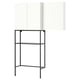Opzione: ENHET: pensile bianco con struttura in metallo nero, due ripiani, design moderno.