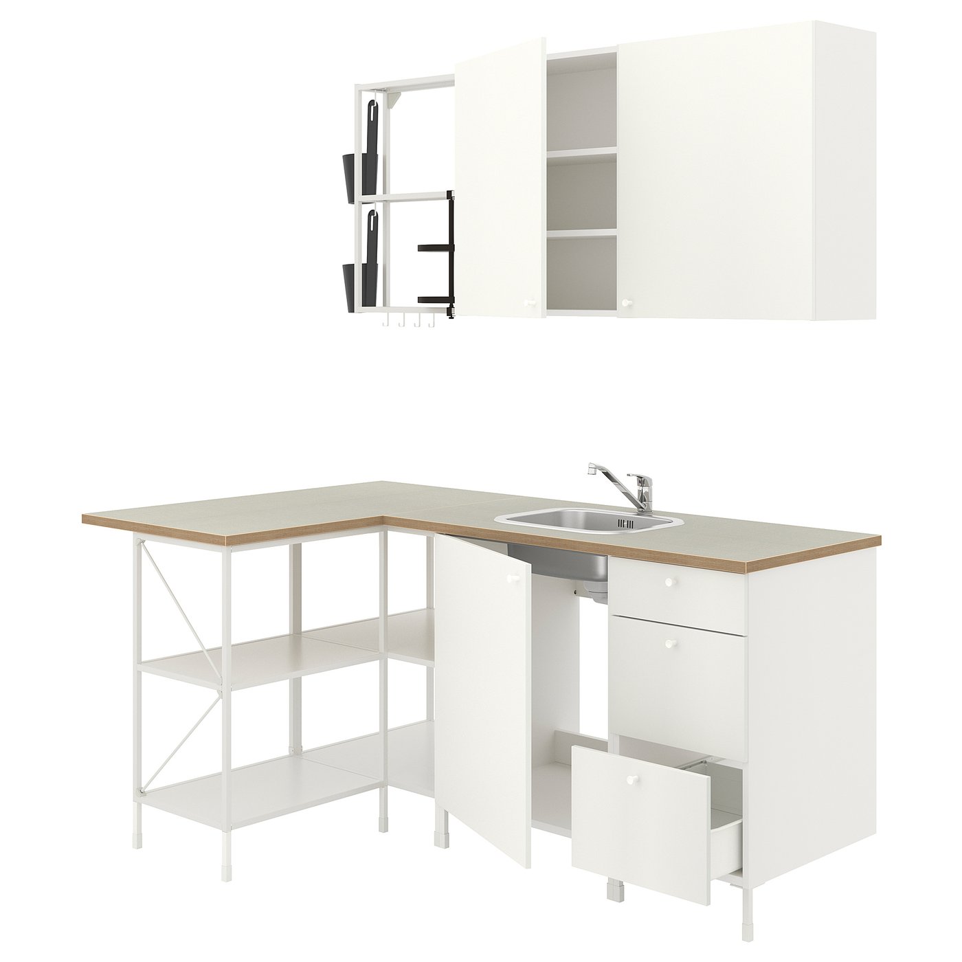 ENHET Cucina angolare - bianco - IKEA IT
