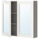 Pensile ENHET bianco, ante a specchio, 2 ripiani. Design moderno, illumina lo spazio.