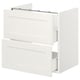 Mobile bagno ENHET bianco con due cassetti, design moderno, linee pulite e materiali resistenti.
