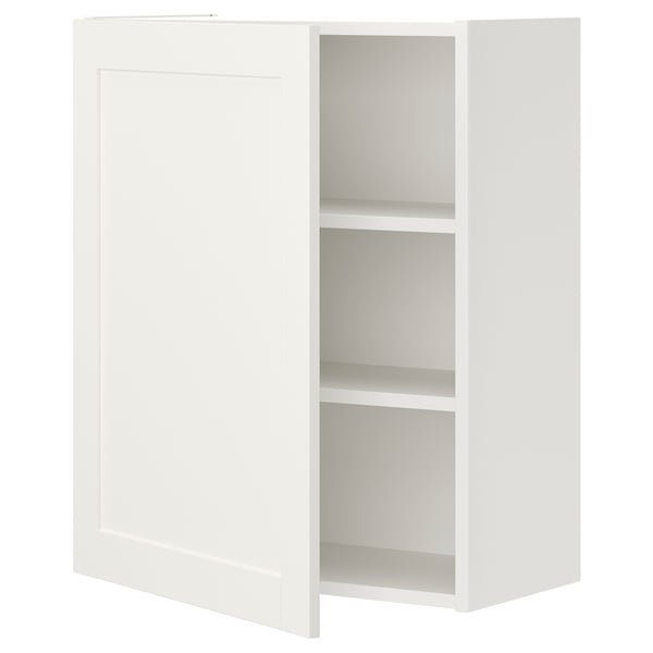 ENHET pensile bianco, stile moderno, 2 ripiani, forma compatta, design pulito.