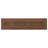 Un frontale per cassetti ENKÖPING marrone con una trama in legno. Ha una forma rettangolare e un design semplice.