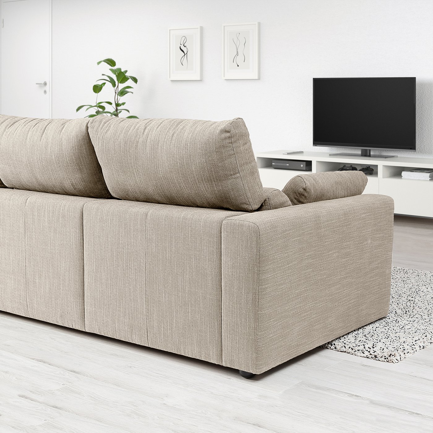 Eskilstuna Divano A 3 Posti Hillared Beige Ikea It