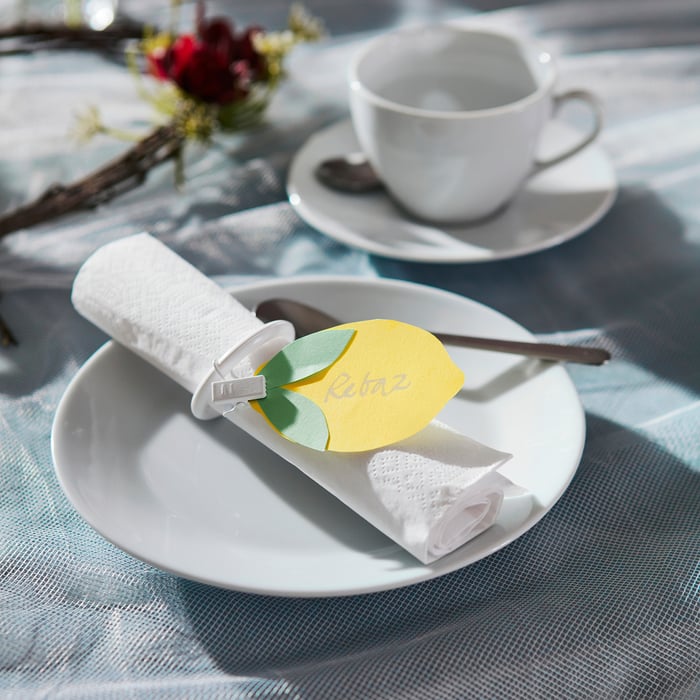 IKEA FANTASTISK Tovaglioli Di Carta Turchese - 200 Pezzi, 3 Strati, Assorbenti