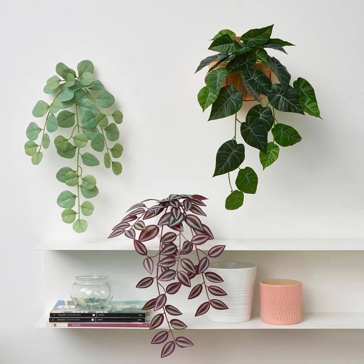 Ghirlanda Di Foglie Artificiali Da Parete, Pianta Rampicante In Poliestere Lunga 78 Cm, Decorazione Verde/viola Per Matrimoni, Casa, Giardino E Ufficio