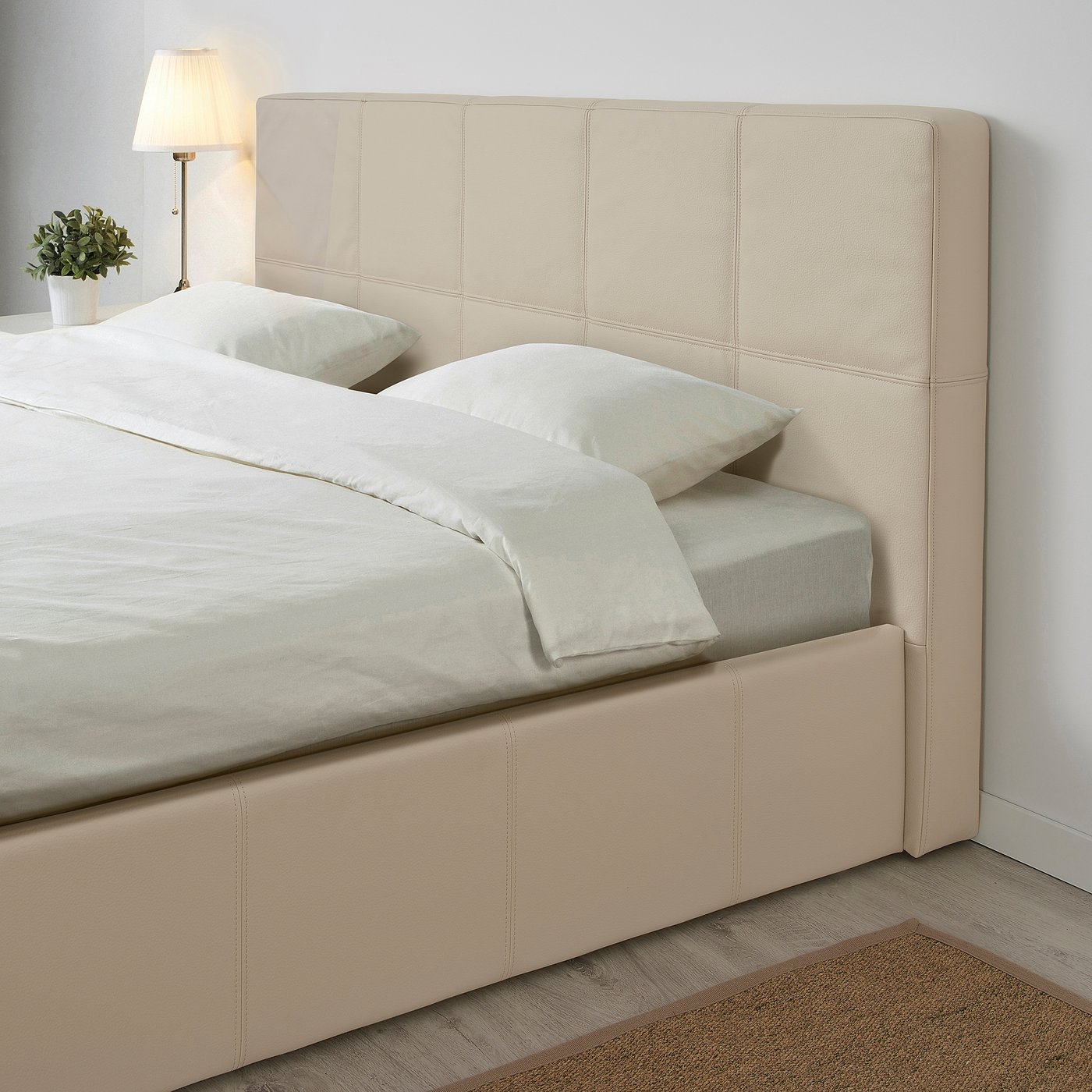 feset struttura letto con contenitore murum beige 160x200 cm