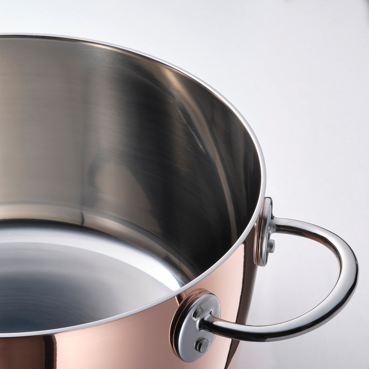 Spring Culinox Pentola Bassa In Rame 20 Cm | 5 Strati, Adatta A Induzione, Con Coperchio
