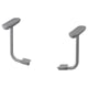 Braccioli ergonomici per sedia, grigio, plastica, metallo, design curvo.