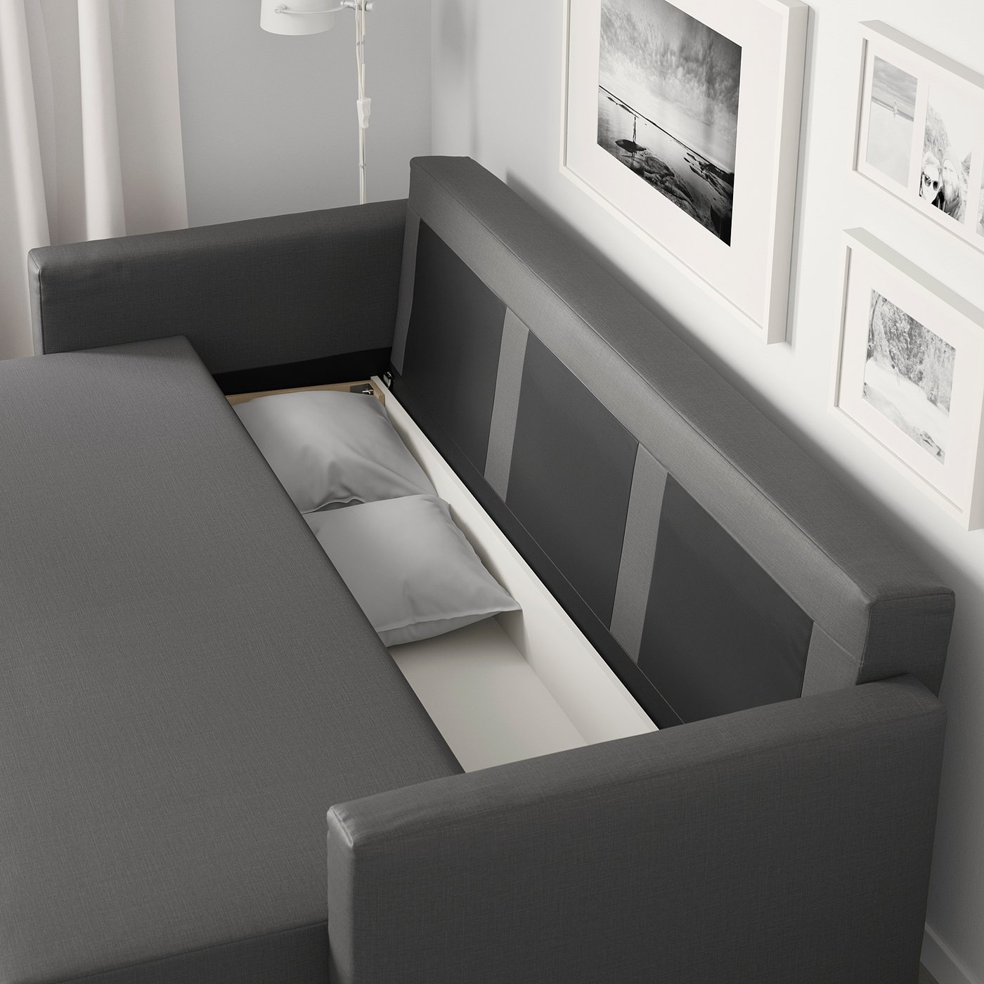 Friheten Divano Letto A 3 Posti Skiftebo Grigio Scuro Ikea It