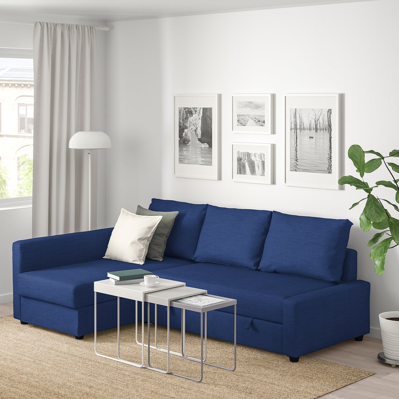 Friheten Divano Letto Angolare Contenitore Skiftebo Blu Ikea It