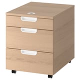 Cassettiera angolare in rovere marrone 60x41x58 cm in derivati del legno