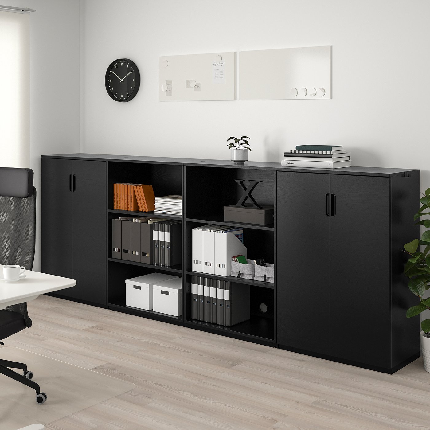 GALANT Combinazione di mobili, impiallacc frassino/mordente nero, 320x120  cm - IKEA IT