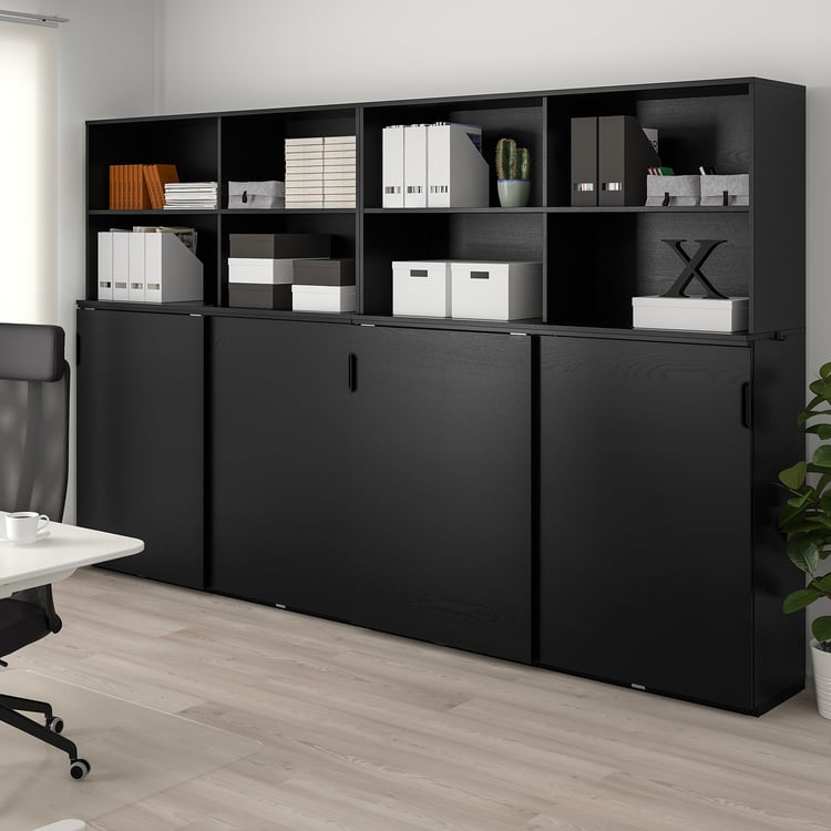 GALANT mobile con ante scorrevoli, impiallacc frassino/mordente nero, 320x200 cm IKEA Italia