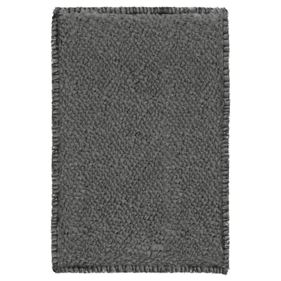 Panno per la pulizia riutilizzabile rettangolare grigio, superficie testurizzata, bordi sfrangiati, realizzato in poliestere riciclato e nylon.