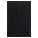 Tampone di pulizia rettangolare nero in poliestere e nylon con un design testurizzato.