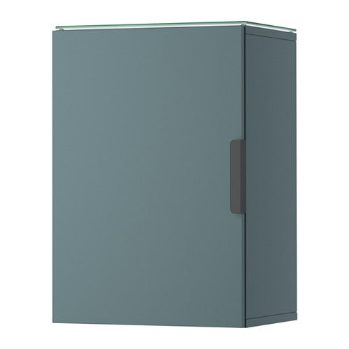 GODMORGON Pensile con 1 anta - grigio-turchese, 40x30x58 ...