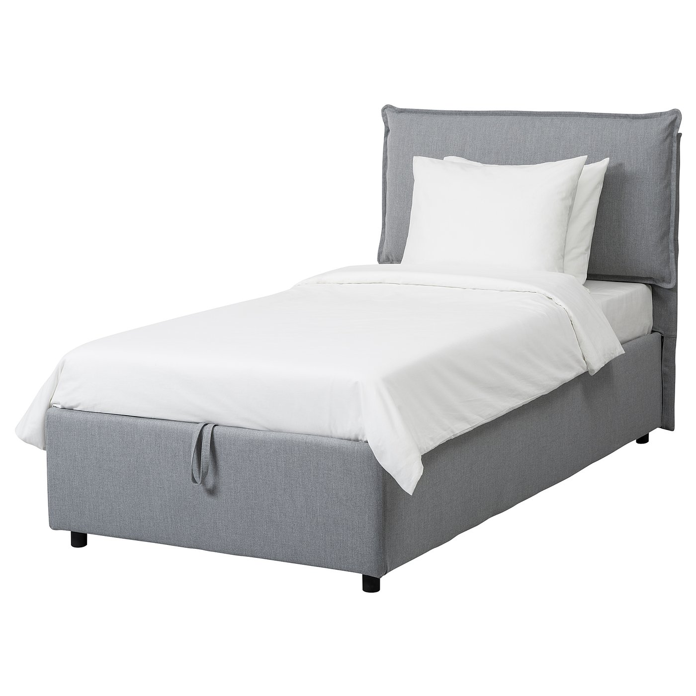 GRESSVIK Fodera per letto con testiera - Nordvalla grigio ...