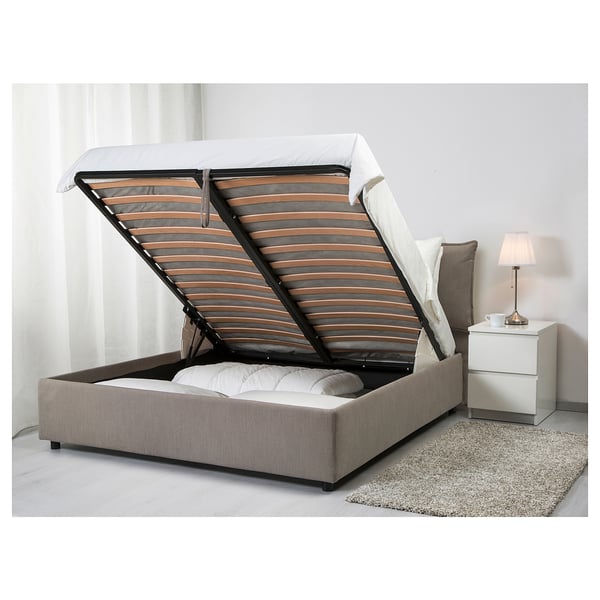 Gressvik Fodera Struttura Letto 2 Cuscini Nolhaga Grigio Beige 140x200 Cm Ikea It Letto contenitore dalla linea morbida, anche misure speciali su richiesta.