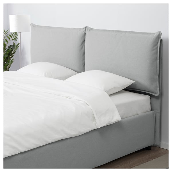 gressvik fodera struttura letto 2 cuscini orrsta grigio chiaro 160x200 cm