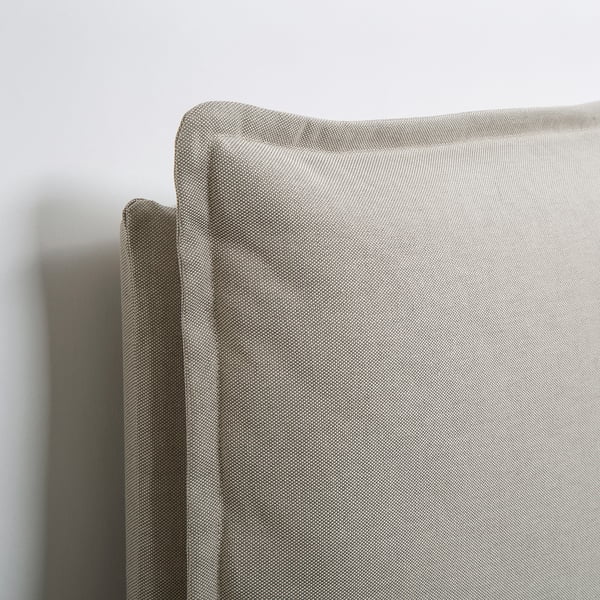 gressvik struttura letto con contenitore beige 160x200 cm