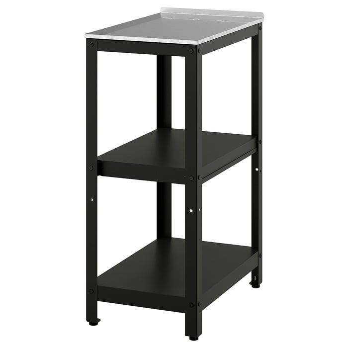 Banco Da Lavoro Officina 160x60x85 Cm Nero - 6 Cassetti, 2 Armadietti, Capacità 500 Kg, In Acciaio E Legno