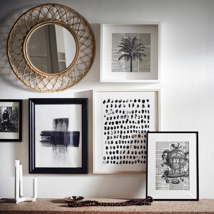 Specchio Decorativo In Rattan 02 – Design Intrecciato Naturale Per Parete - 3