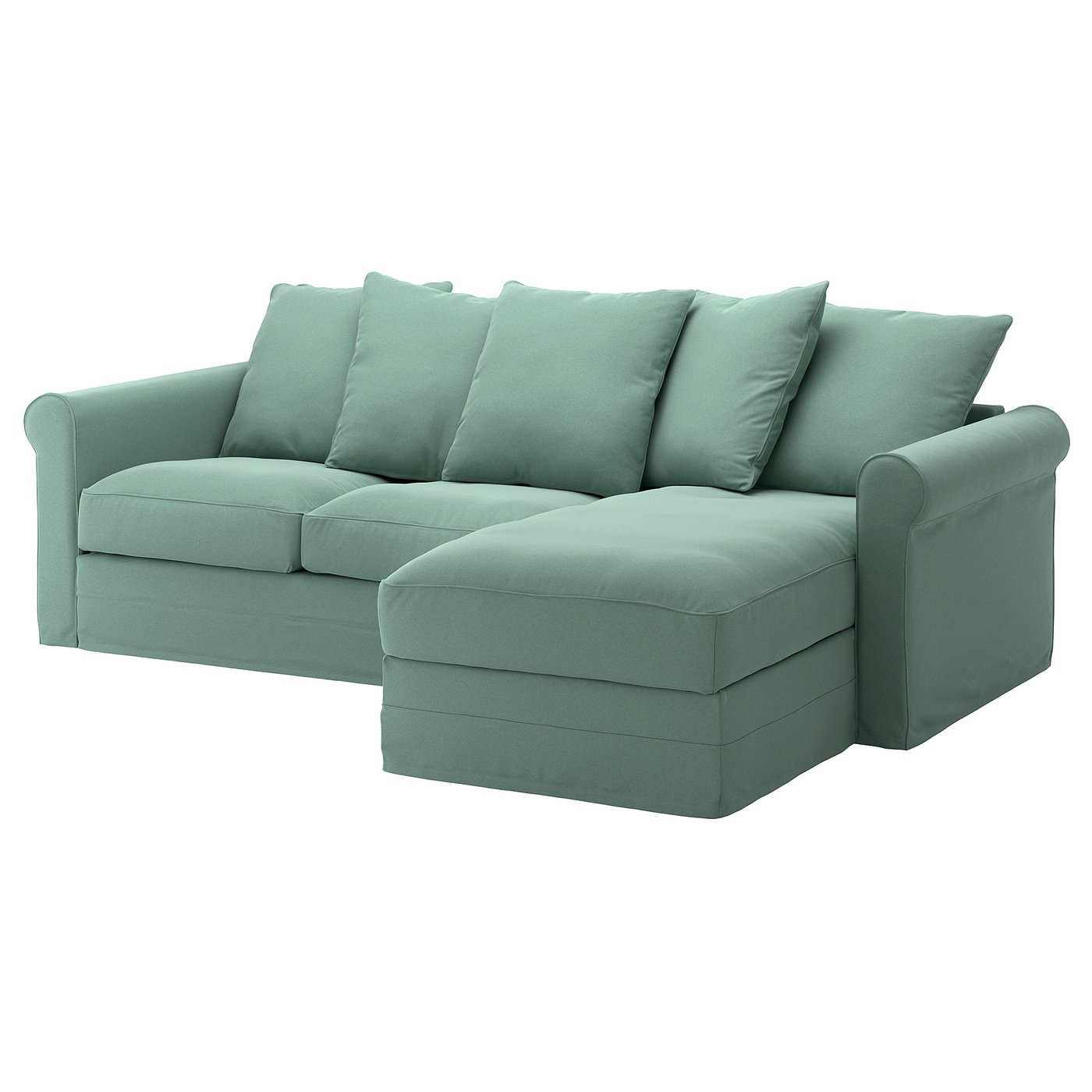 Gronlid Divano A 3 Posti Con Chaise Longue Ljungen Verde Chiaro Ikea It