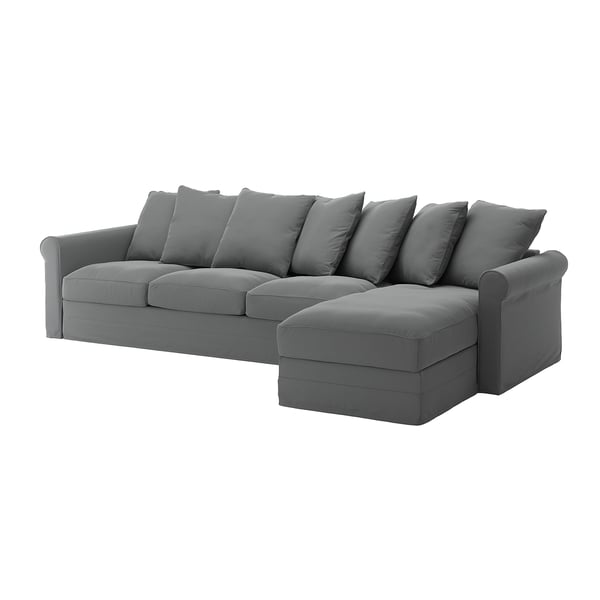 Gronlid Divano A 4 Posti Con Chaise Longue Ljungen Grigio Fumo Ikea It