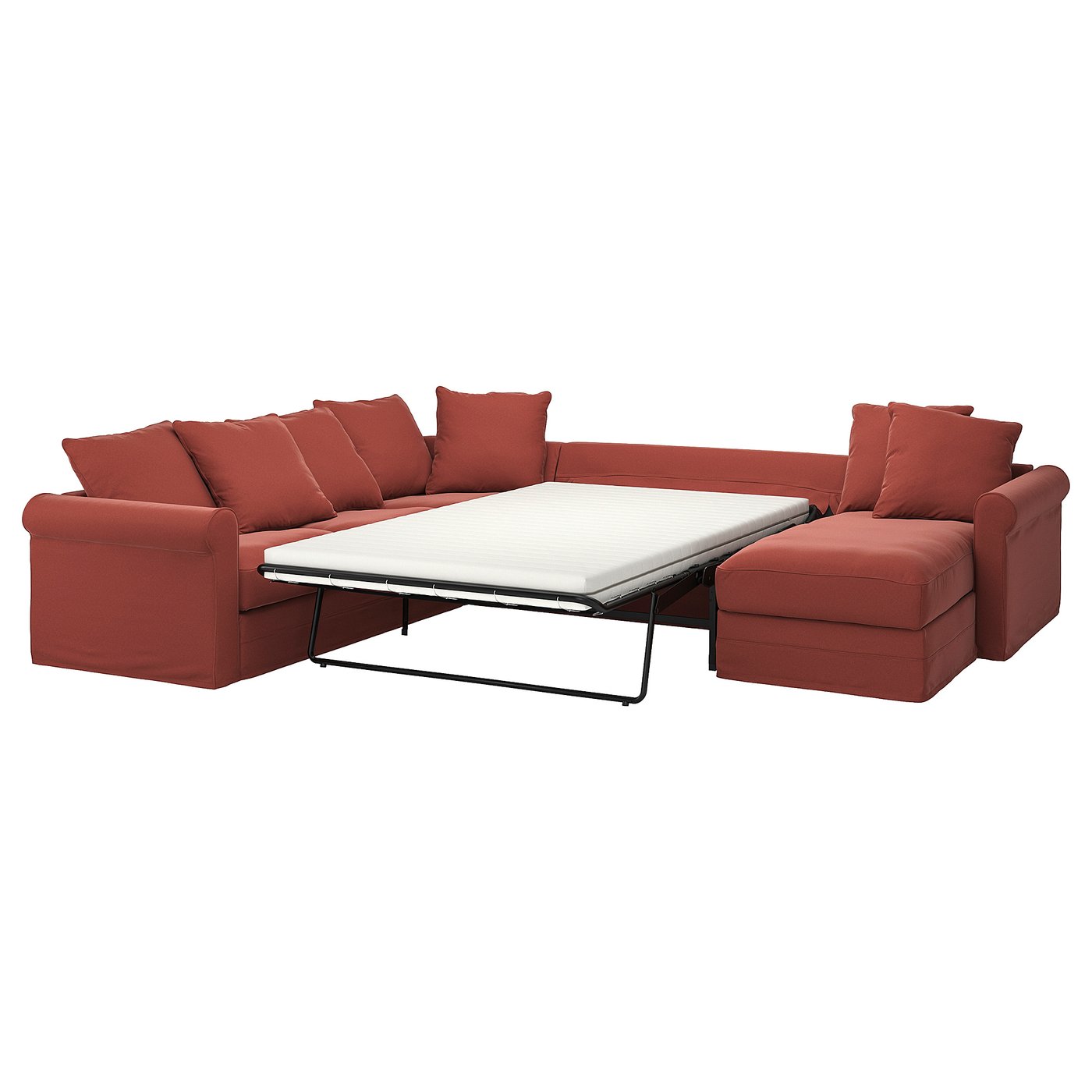 Gronlid Divano Letto Angolare A 5 Posti Con Chaise Longue Ljungen Rosso Chiaro Ikea It