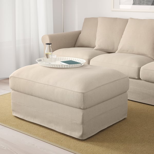 Gronlid Poggiapiedi Con Contenitore Sporda Naturale Ikea It