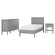 GULLABERG Set camera da letto 3 pezzi, grigio, 90x200 cm