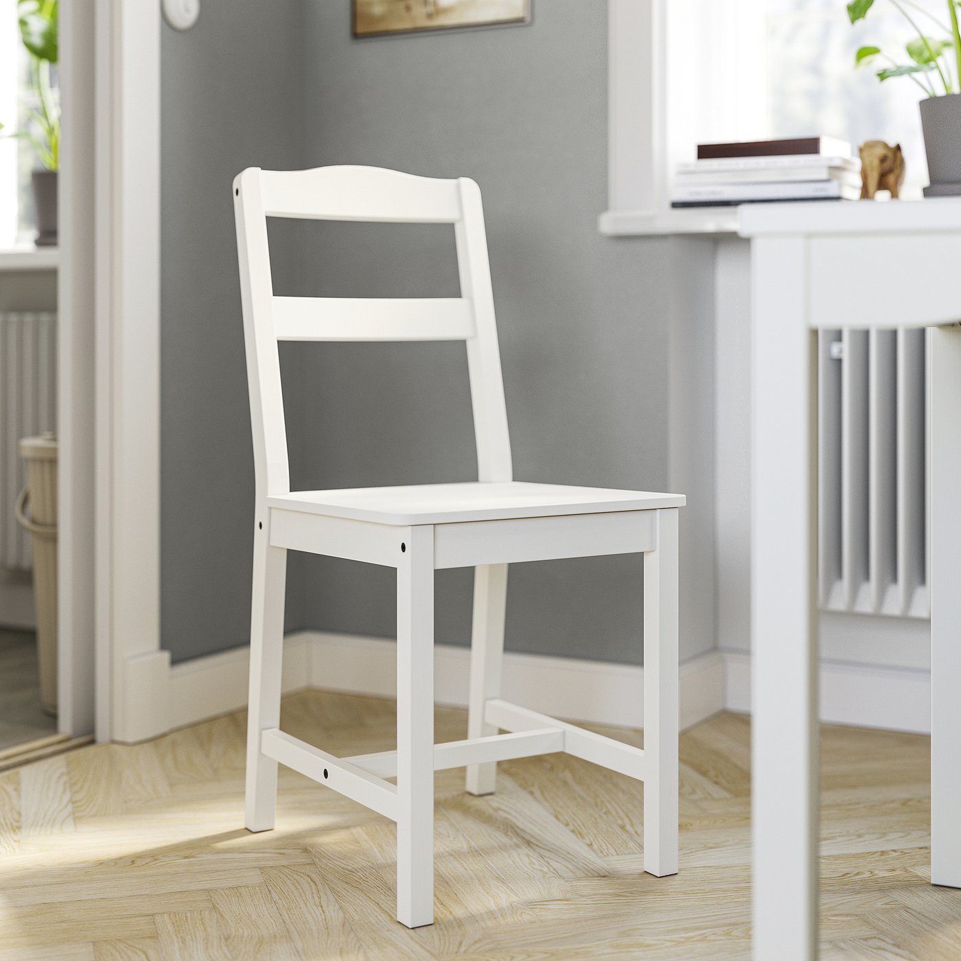 HAUGA HAUGA tavolo e sedie, bianco/bianco, 74x74 cm IKEA
