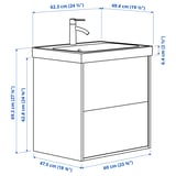 Illustrazione con le misure del prodotto: HAVBÄCK.