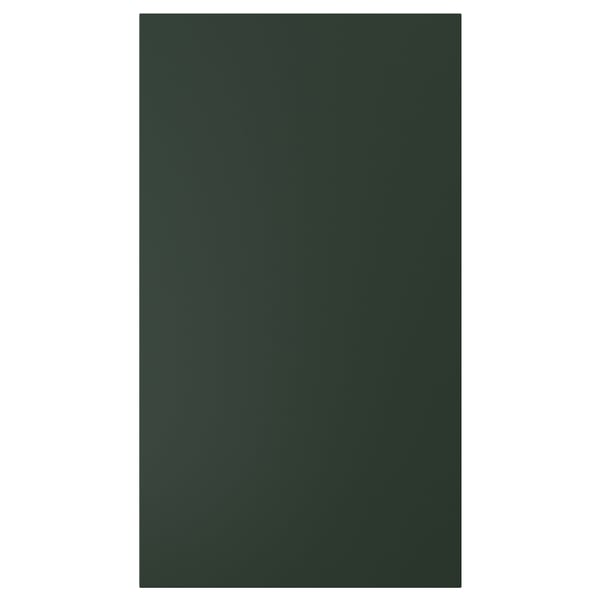 Pannello rettangolare verde scuro, finitura opaca liscia, bordi dritti, design semplice e minimalista per i mobili.
