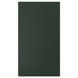 Pannello rettangolare verde scuro, finitura opaca liscia, bordi dritti, design semplice e minimalista per i mobili.