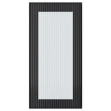 Porta in vetro nero HEJSTA, elegante design verticale con vetro testurizzato, telaio in alluminio, look moderno.