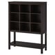 Opzione: Libreria in legno HEMNES nera, rettangolare con contenitore a giorno.