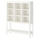 Opzione: Mobile contenitore HEMNES: 8 ripiani a giorno, design classico, robusto.