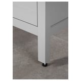 Mobile bagno di alta qualità con cassetti a chiusura liscia. Rifinito in grigio con un look elegante e moderno.