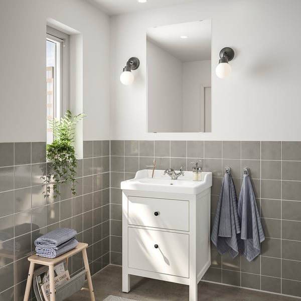HEMNES / RÄTTVIKEN Set arredo bagno, 4 pezzi - bianco ...