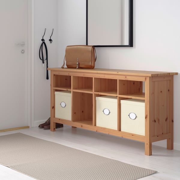 HEMNES Tavolo consolle, marrone chiaro, 157x40 cm