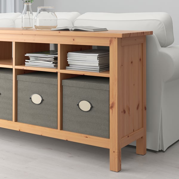 HEMNES Tavolo consolle, marrone chiaro, 157x40 cm