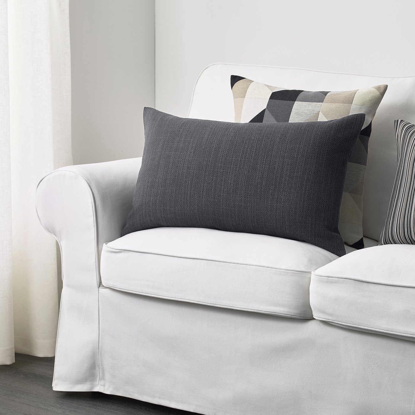 HILLARED Fodera per cuscino, antracite, 40x65 cm IKEA IT