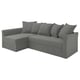 Divano letto a forma di L grigio HOLMSUND con contenitore, tessuto morbido, design moderno.