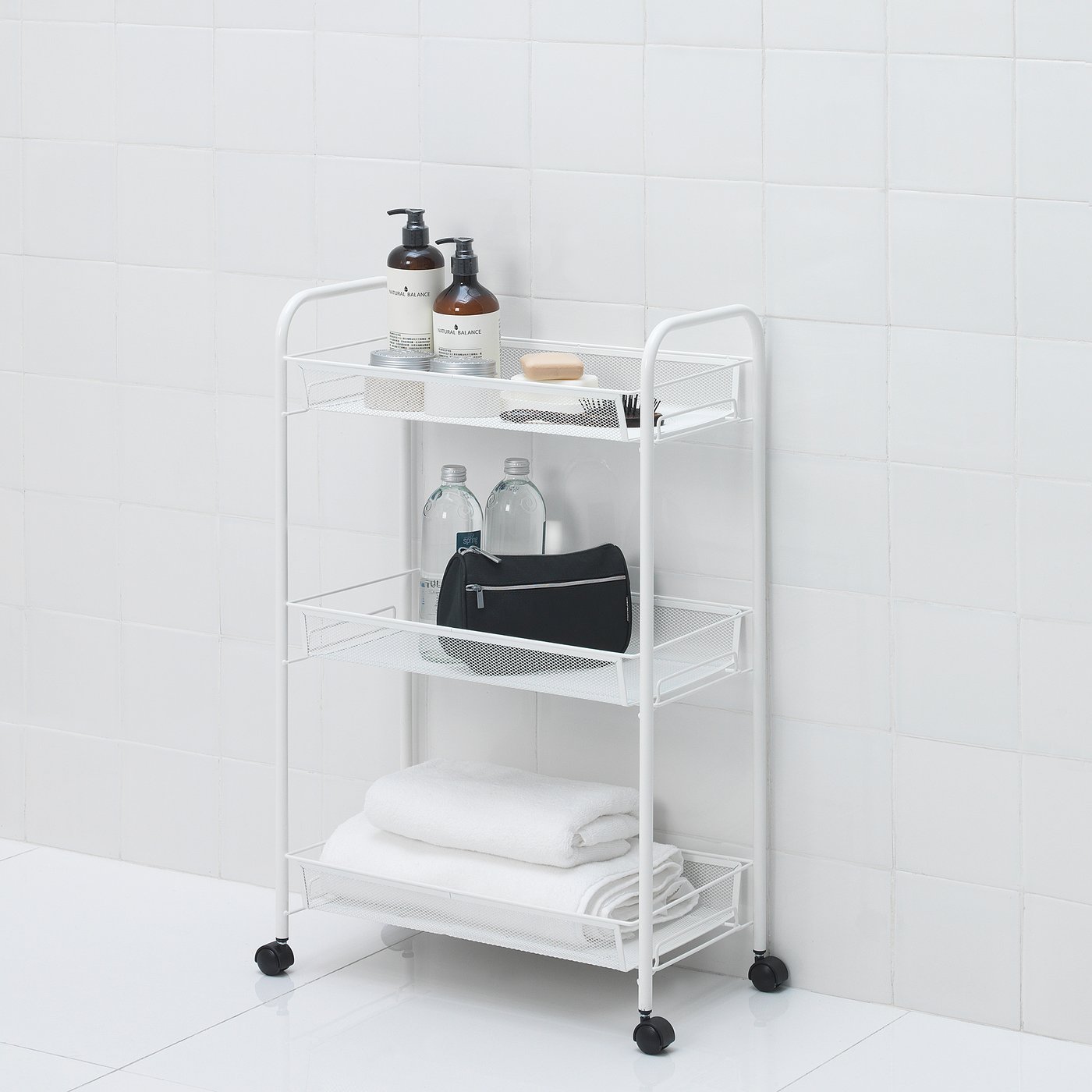HORNAVAN carrello bianco 26 cm 48 cm 77 cm