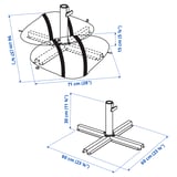 Illustrazione con le misure del prodotto: IGGÖN.