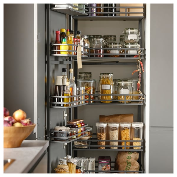 IKEA 365+ Contenitore/coperchio cibi secchi, trasparente/bianco, 1.3 l