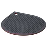 Presina in silicone nero, finiture rosse, antiscivolo.