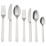 Set di posate in acciaio inossidabile, sei pezzi: forchetta, coltello, cucchiaio dal design moderno ed elegante di IKEA 365+.